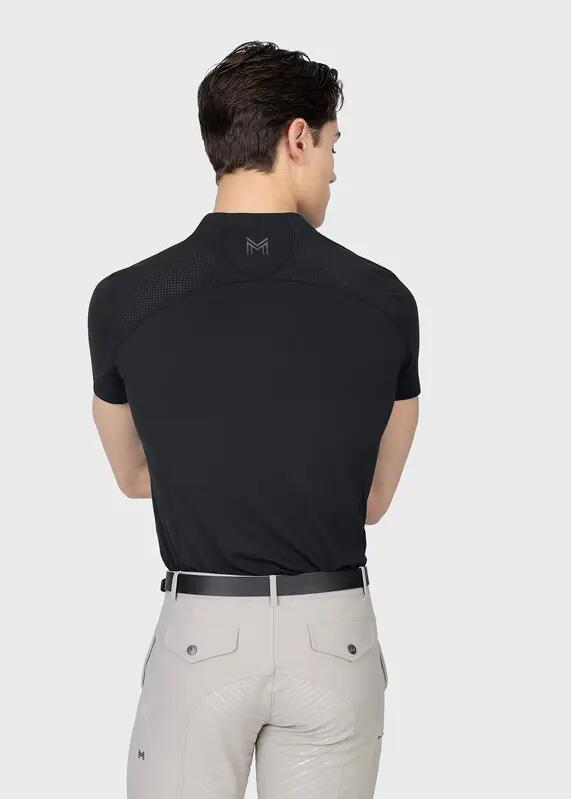 Camiseta Base Manga Corta Hombre Equitación Maximilian Track Negro 3/7