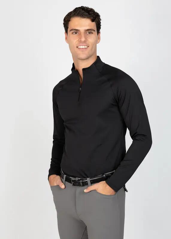 Camiseta Base Manga Larga Hombre Equitación Maximilian Code Negro 4/7