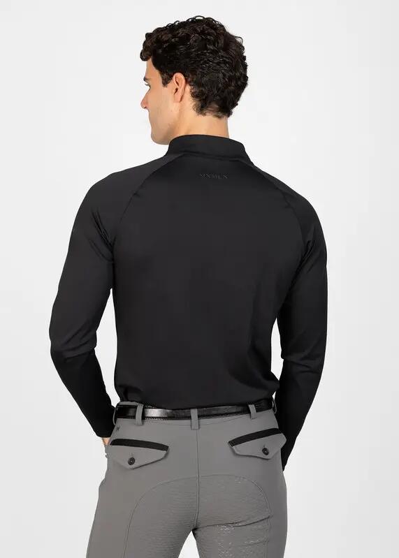 Camiseta Base Manga Larga Hombre Equitación Maximilian Code Negro 3/7