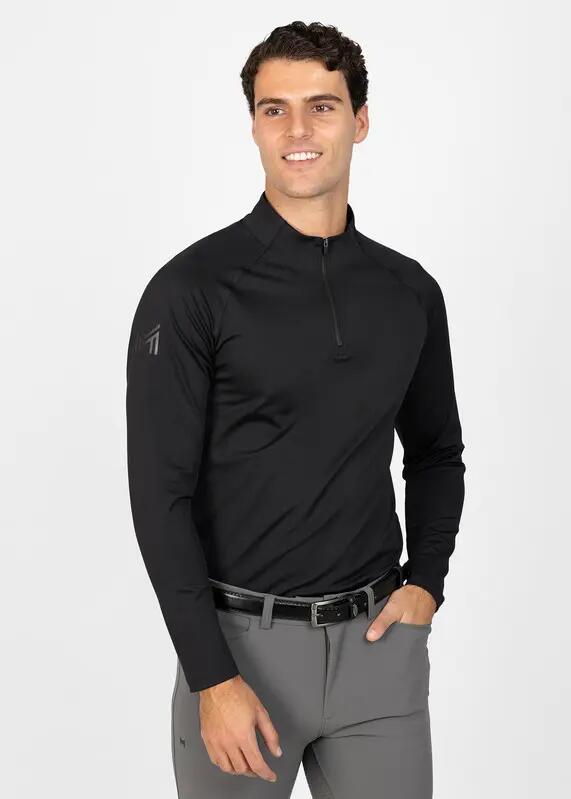 Camiseta Base Manga Larga Hombre Equitación Maximilian Code Negro 2/7