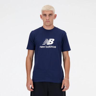 Heren t-shirt new balance sport essentials logo nb navy