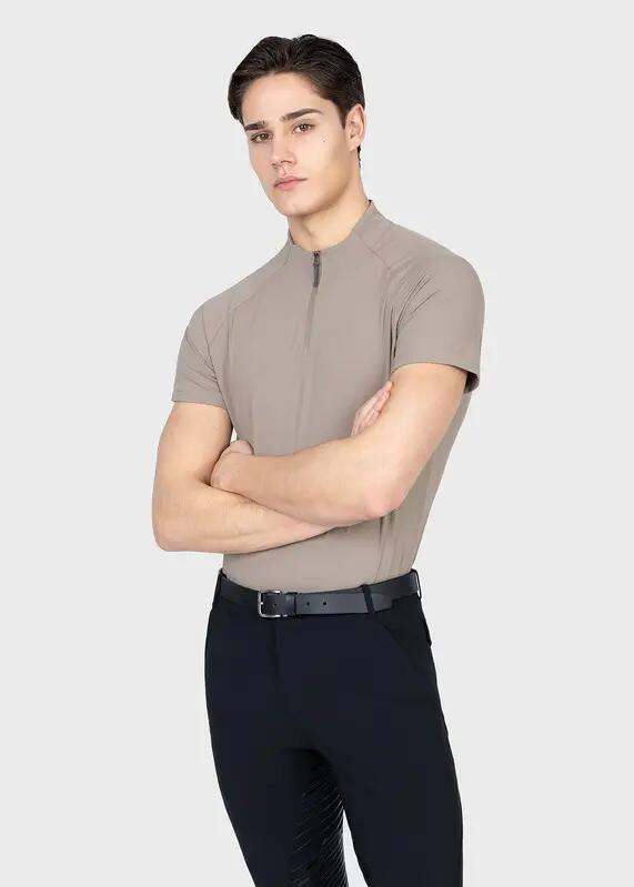 Camiseta Base Manga Corta Hombre Equitación Maximilian Code Topo 2/7