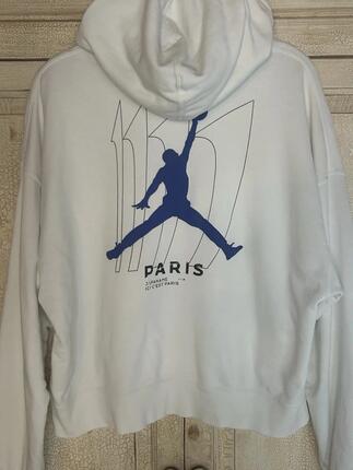 Damskie bluza premium hoodie PARIS SAINT-GERMAIN HOODIE WHITE GAME ROYAL