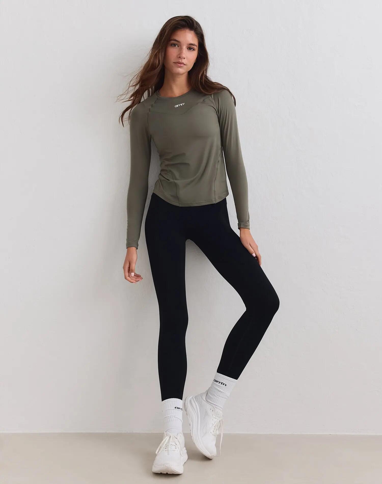 Mujer Camiseta Manga Larga Ultrasuave Secado Rápido Elástica Soft Basic Hiedra 4/6