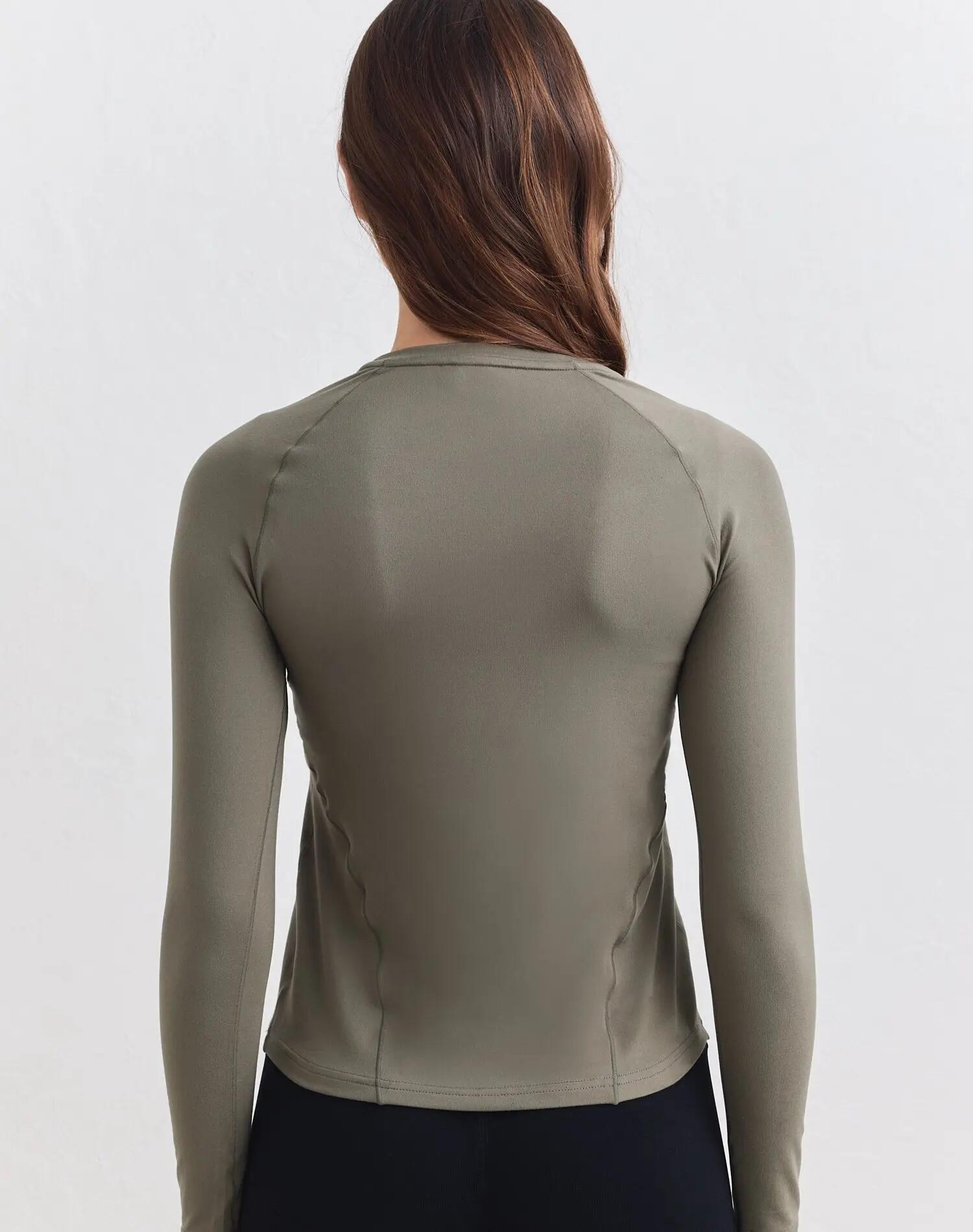 Mujer Camiseta Manga Larga Ultrasuave Secado Rápido Elástica Soft Basic Hiedra 3/6