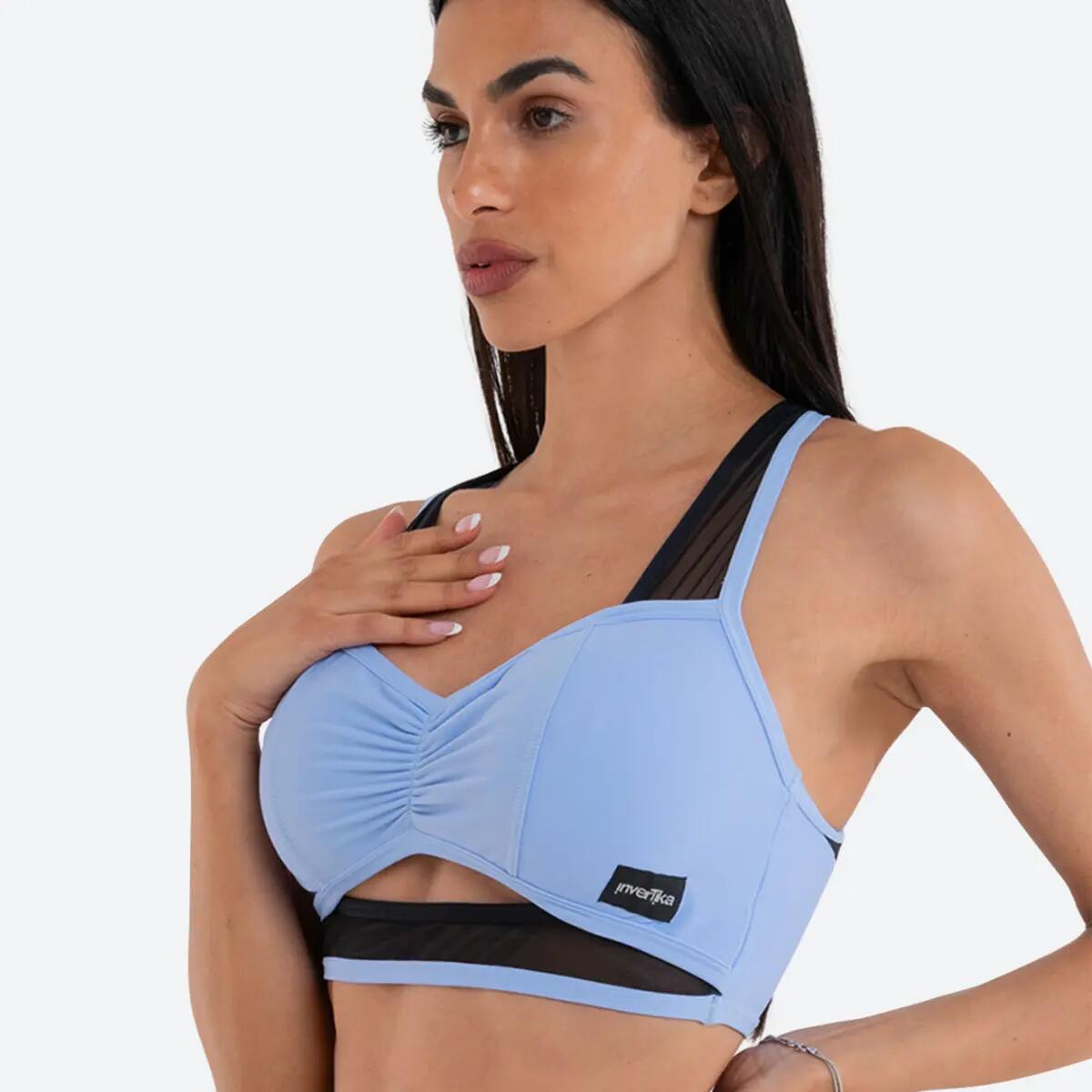 Top donna pole dance push up dettagli retina Mistika Lilac 3/5