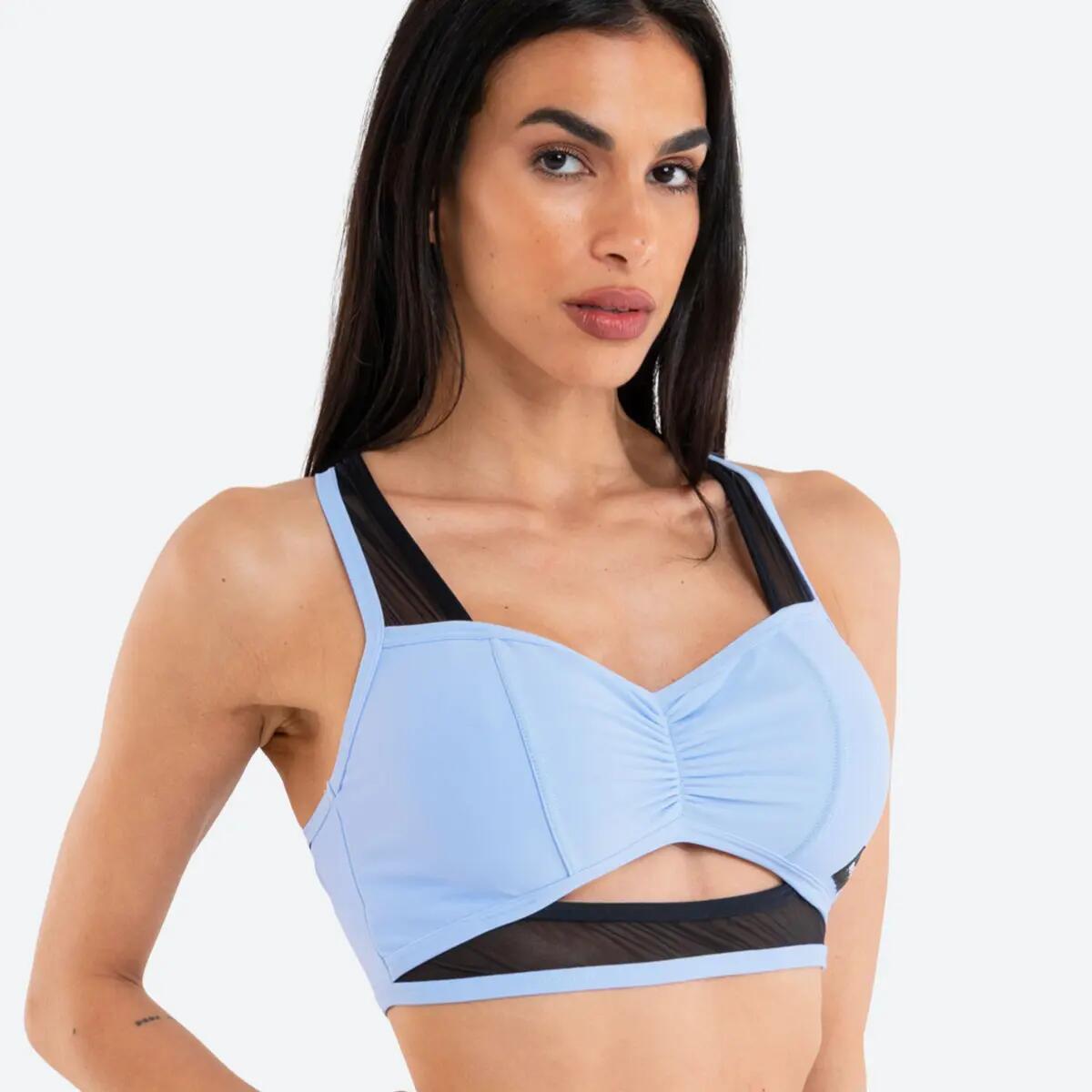 Top donna pole dance push up dettagli retina Mistika Lilac 2/5