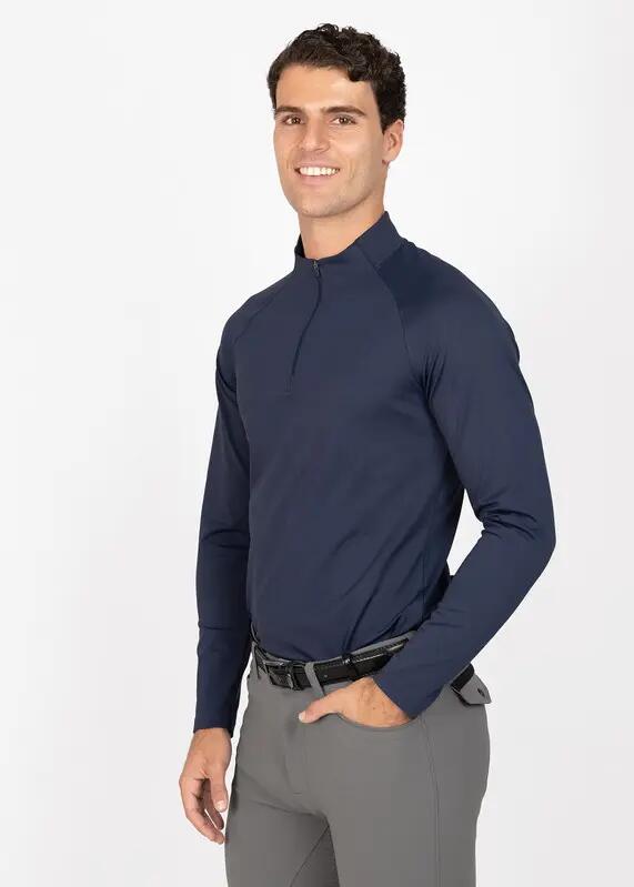Camiseta Base Manga Larga Hombre Equitación Maximilian Code Marino 2/7