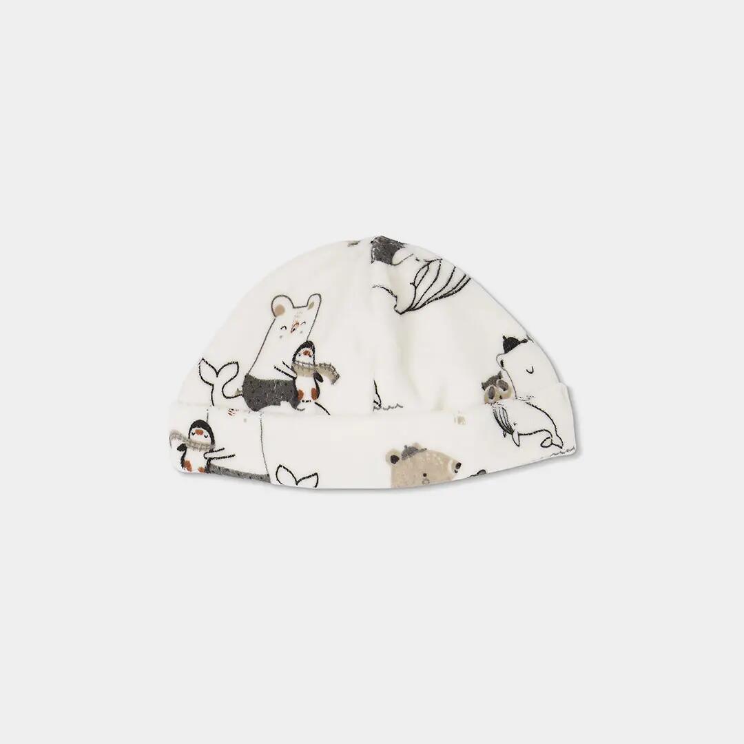 Conjunto punto bebé crudo estampado animales 5/7