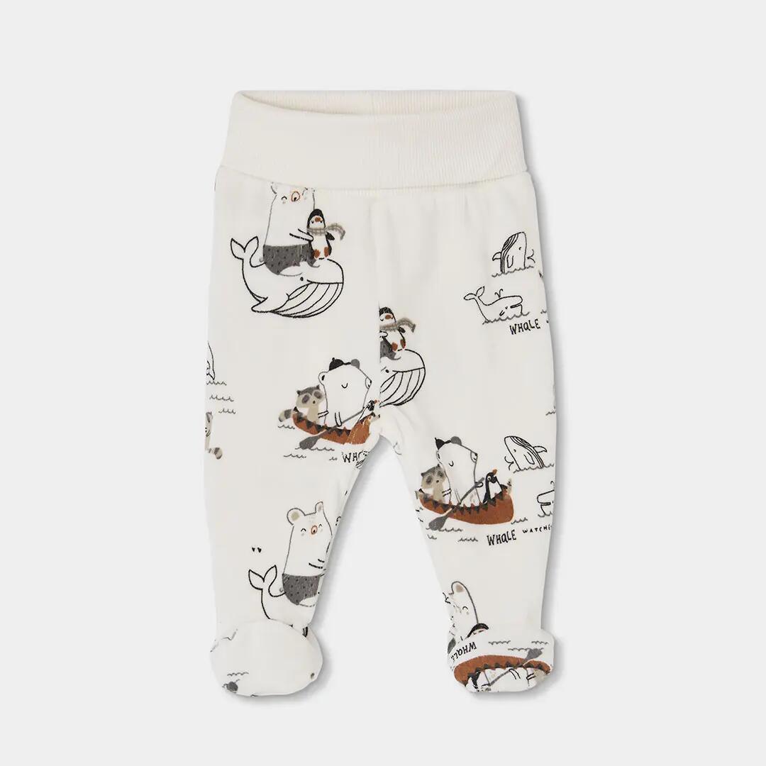 Conjunto punto bebé crudo estampado animales 4/7
