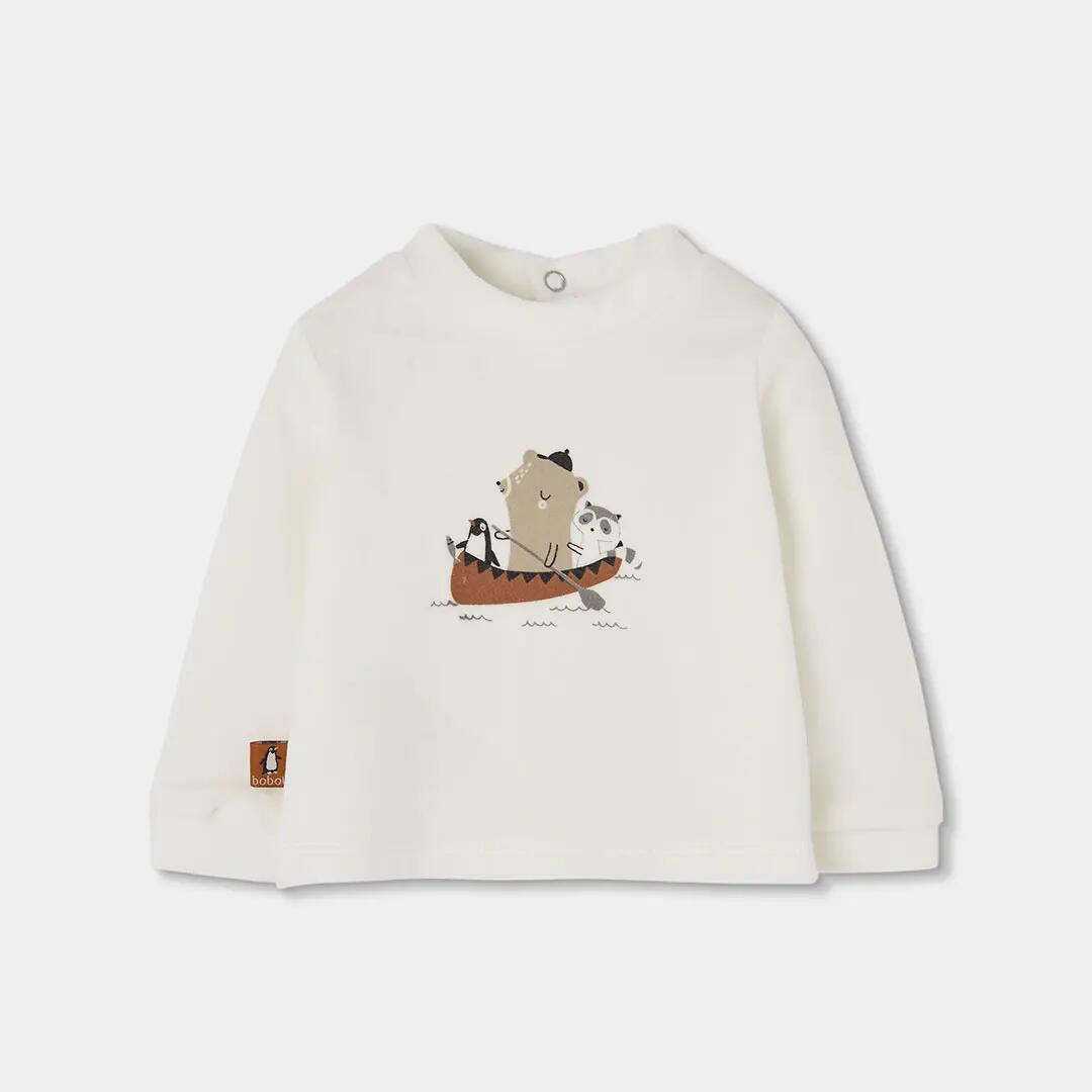 Conjunto punto bebé crudo estampado animales 3/7