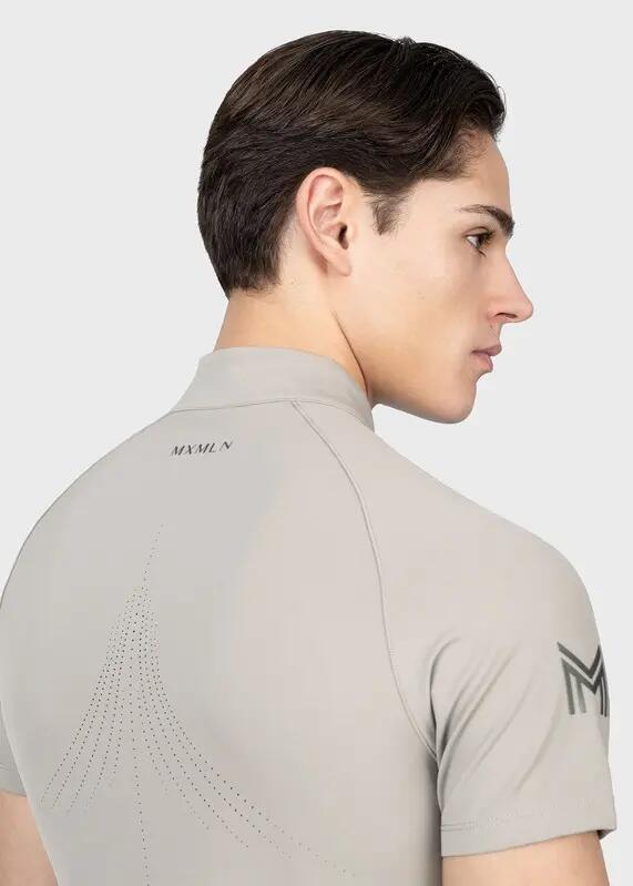 Camiseta Base Manga Corta Hombre Equitación Maximilian Code Topo Suave 6/7