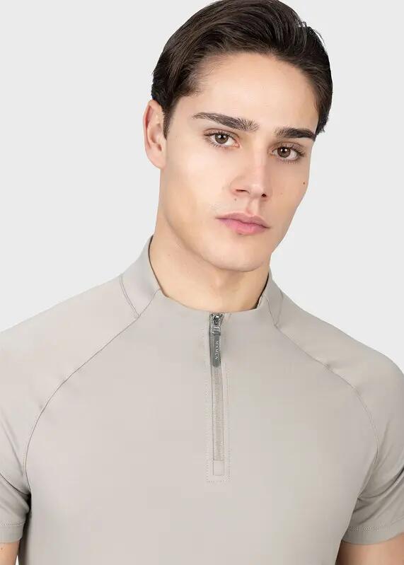 Camiseta Base Manga Corta Hombre Equitación Maximilian Code Topo Suave 5/7