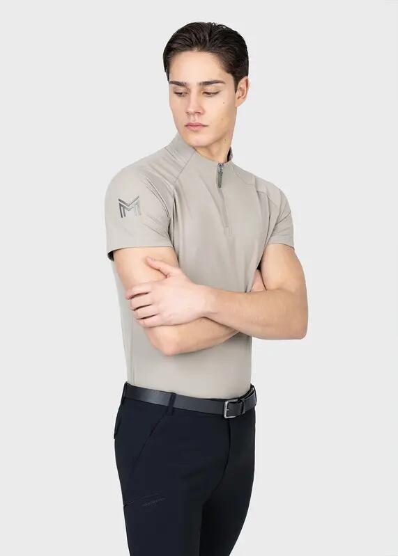 Camiseta Base Manga Corta Hombre Equitación Maximilian Code Topo Suave 4/7