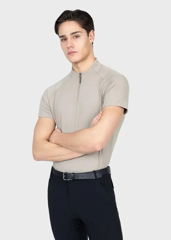 Camiseta Base Manga Corta Hombre Equitación Maximilian Code Topo Suave 2/7