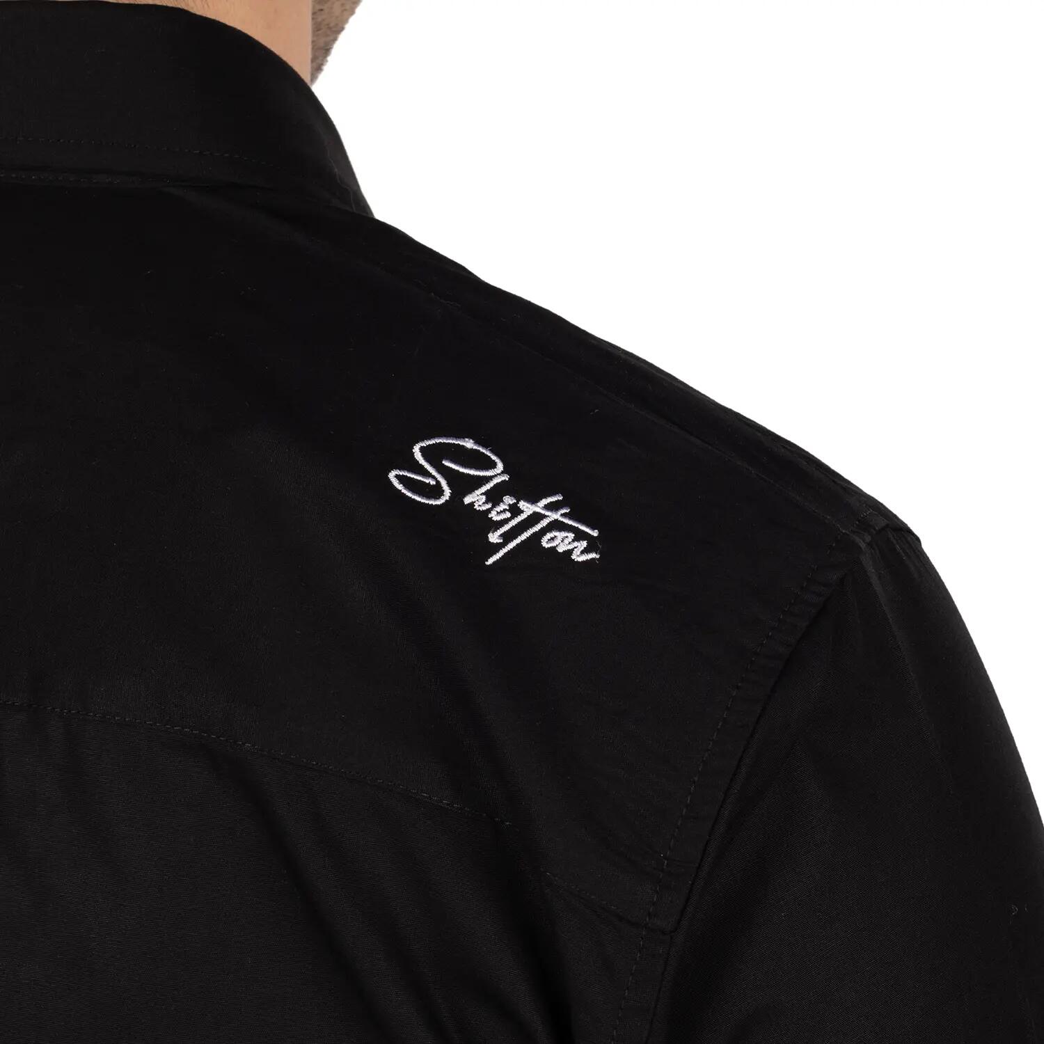 Chemise écusson Calanque M / Noir 3/4