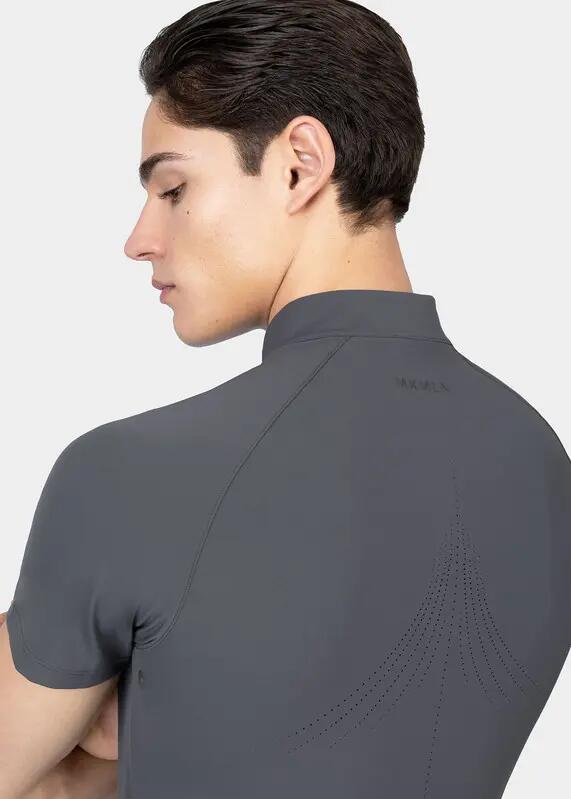 Camiseta Base Manga Corta Hombre Equitación Maximilian Code Grafito 6/7