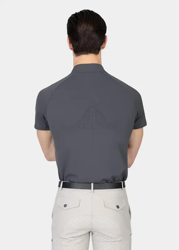 Camiseta Base Manga Corta Hombre Equitación Maximilian Code Grafito 3/7