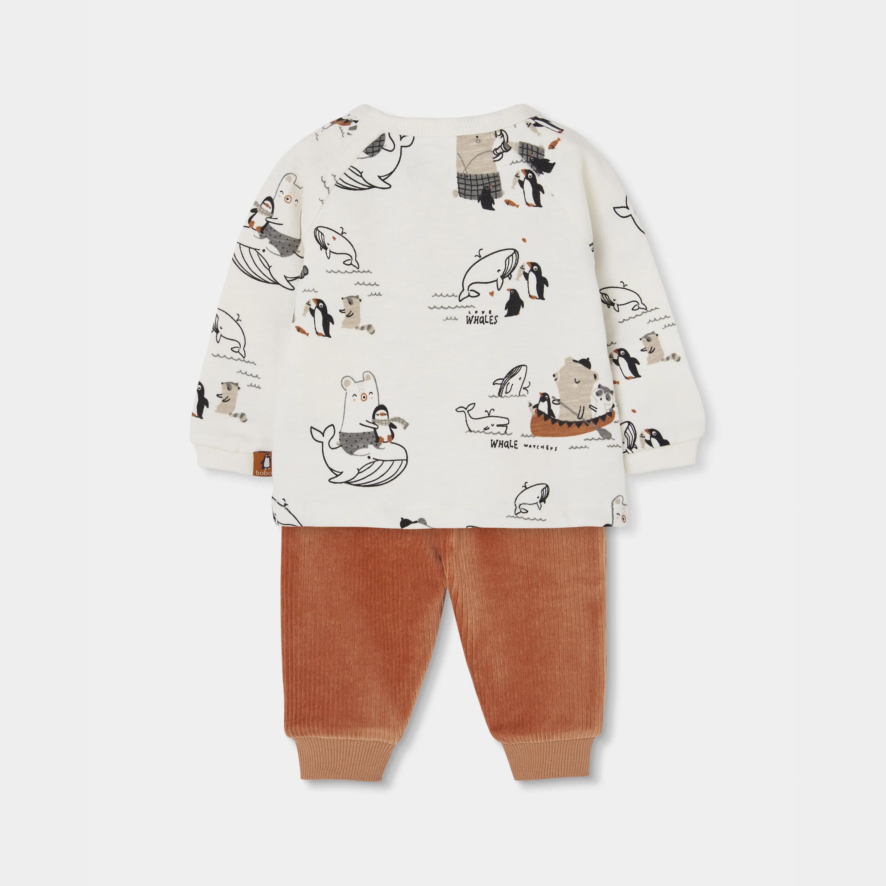 Conjunto punto bebé niño estampado animales 2/7