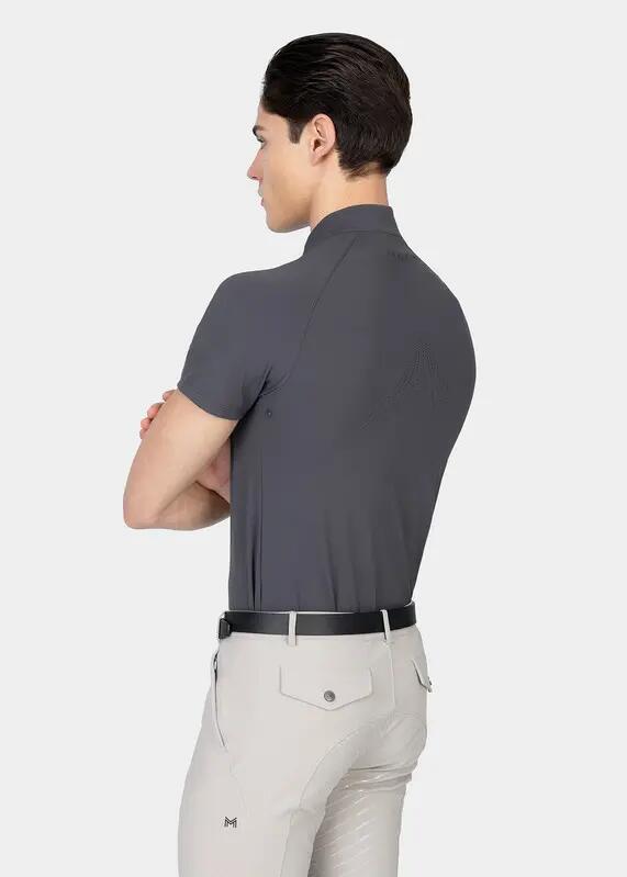 Camiseta Base Manga Corta Hombre Equitación Maximilian Code Grafito 2/7