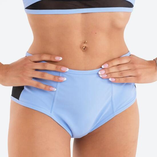 Slip Donna pole dance vita alta dettagli retina Mistika Black