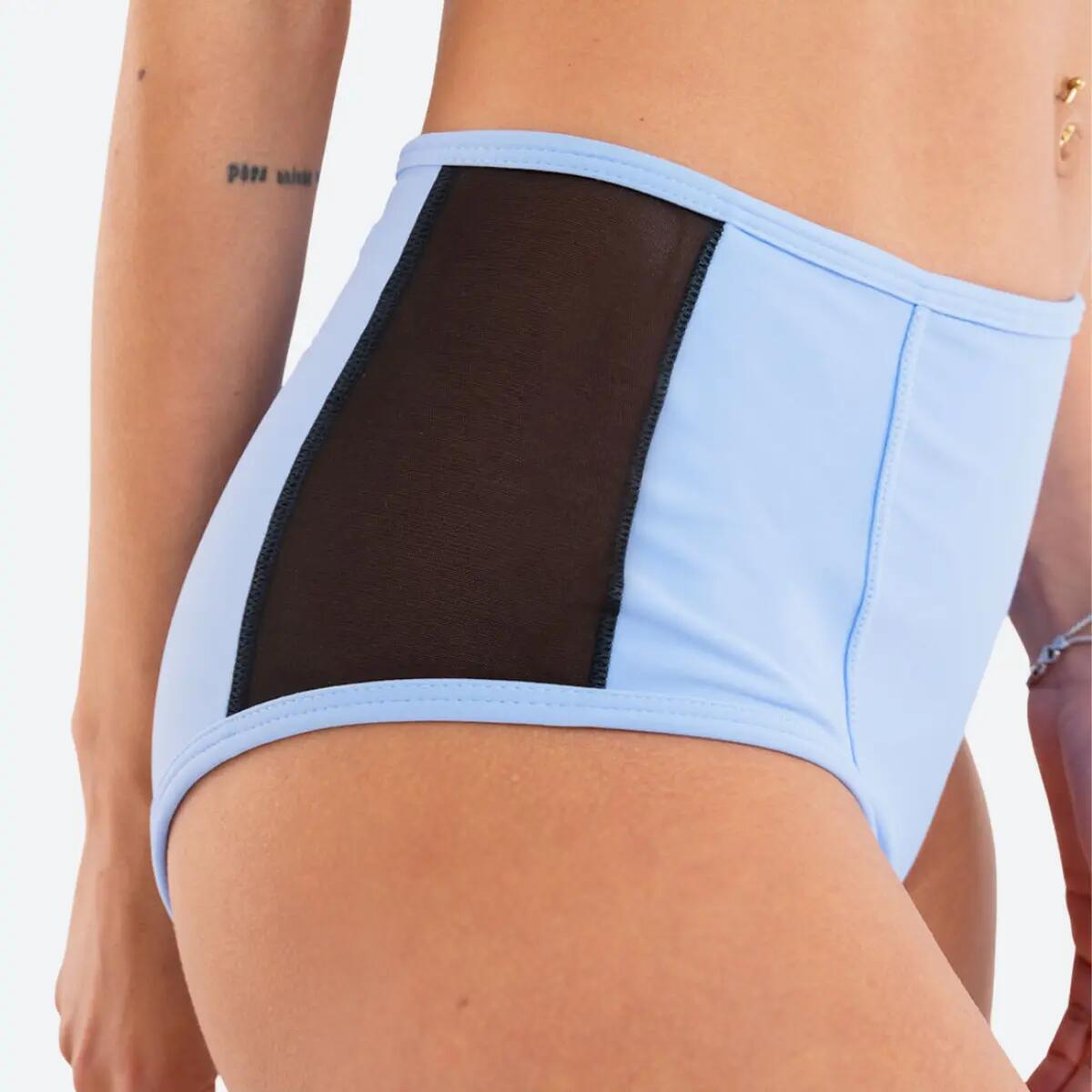 Slip Donna pole dance vita alta dettagli retina Mistika Lilac 5/5
