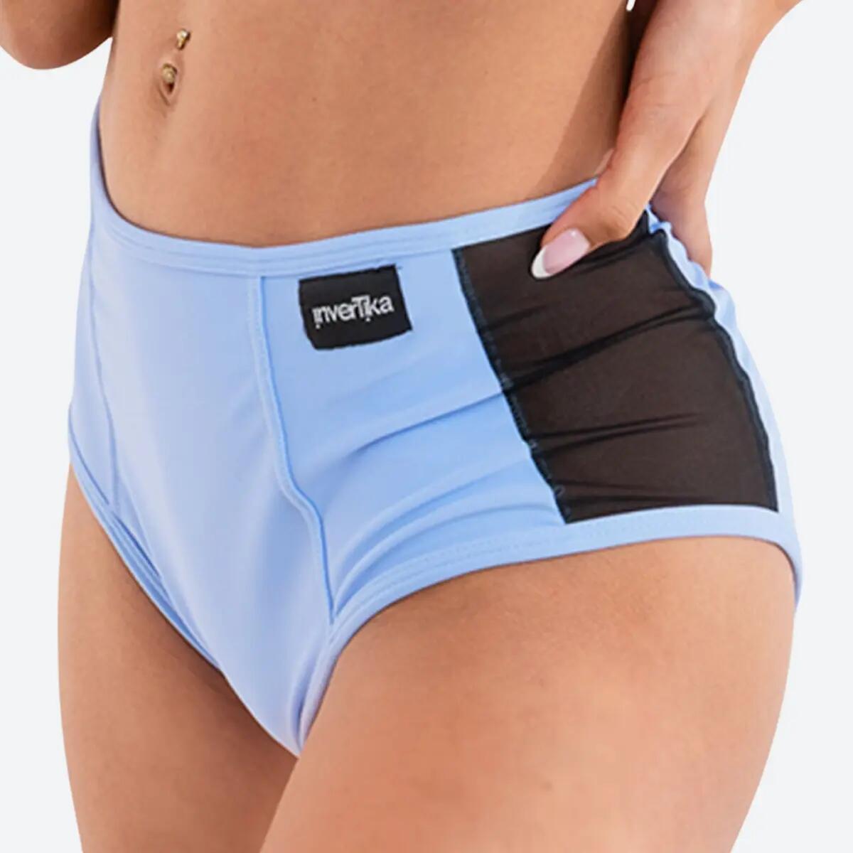 Slip Donna pole dance vita alta dettagli retina Mistika Lilac 3/5