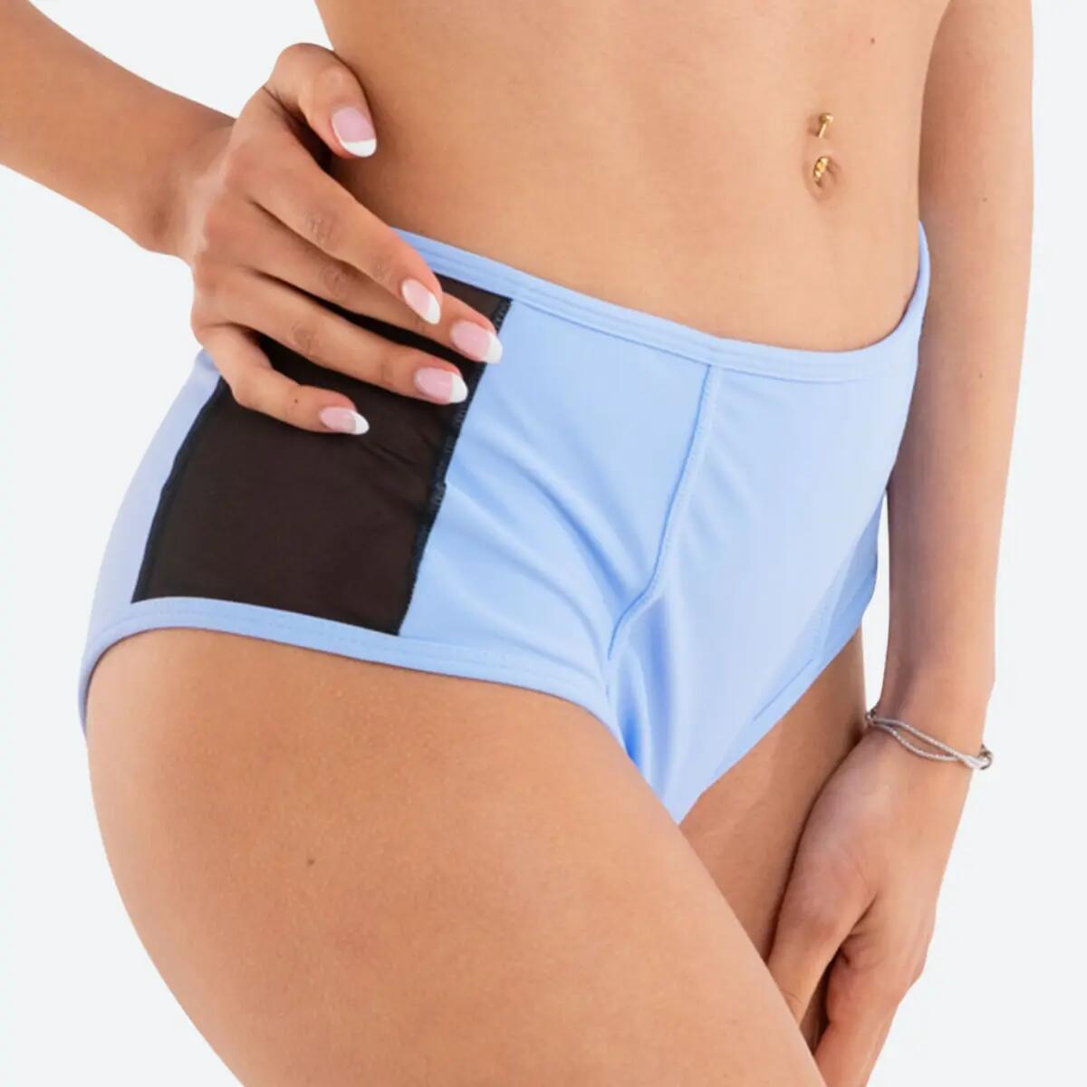 Slip Donna pole dance vita alta dettagli retina Mistika Lilac 2/5