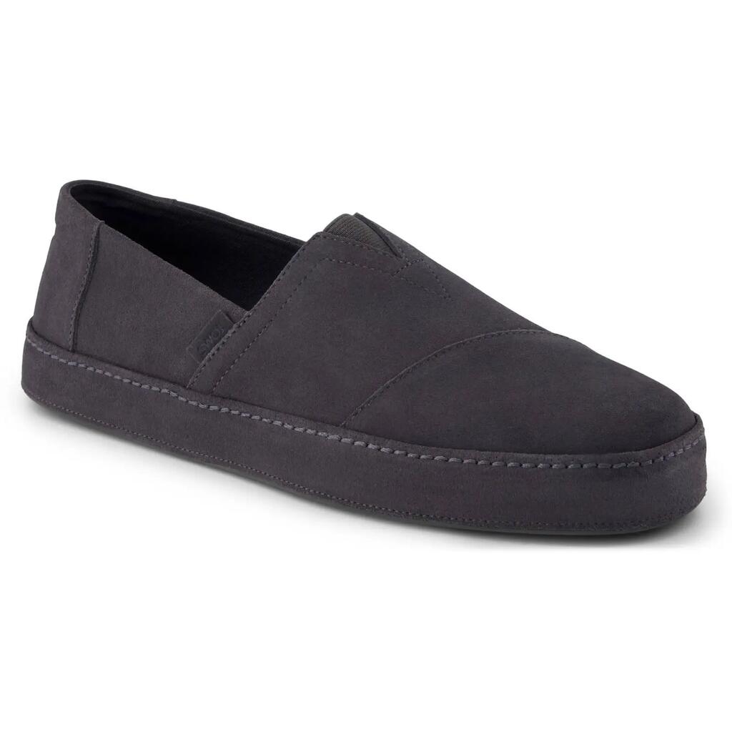 TOMS Alpargata Premium Leather Men's Forged Iron Espadrilles