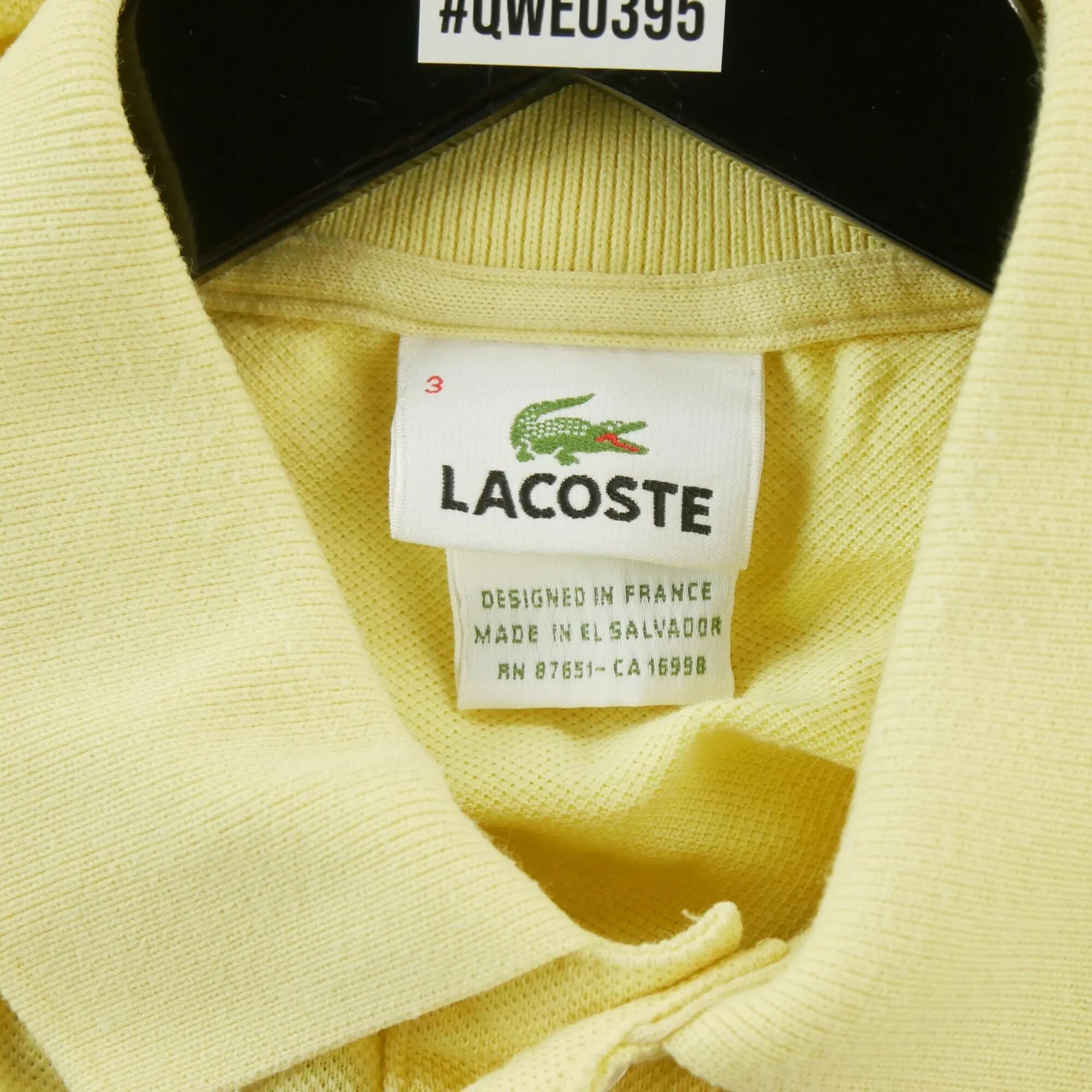 Segunda vida - Polo Lacoste homem mangas curtas amarelo - Em muito bom estado 5/5
