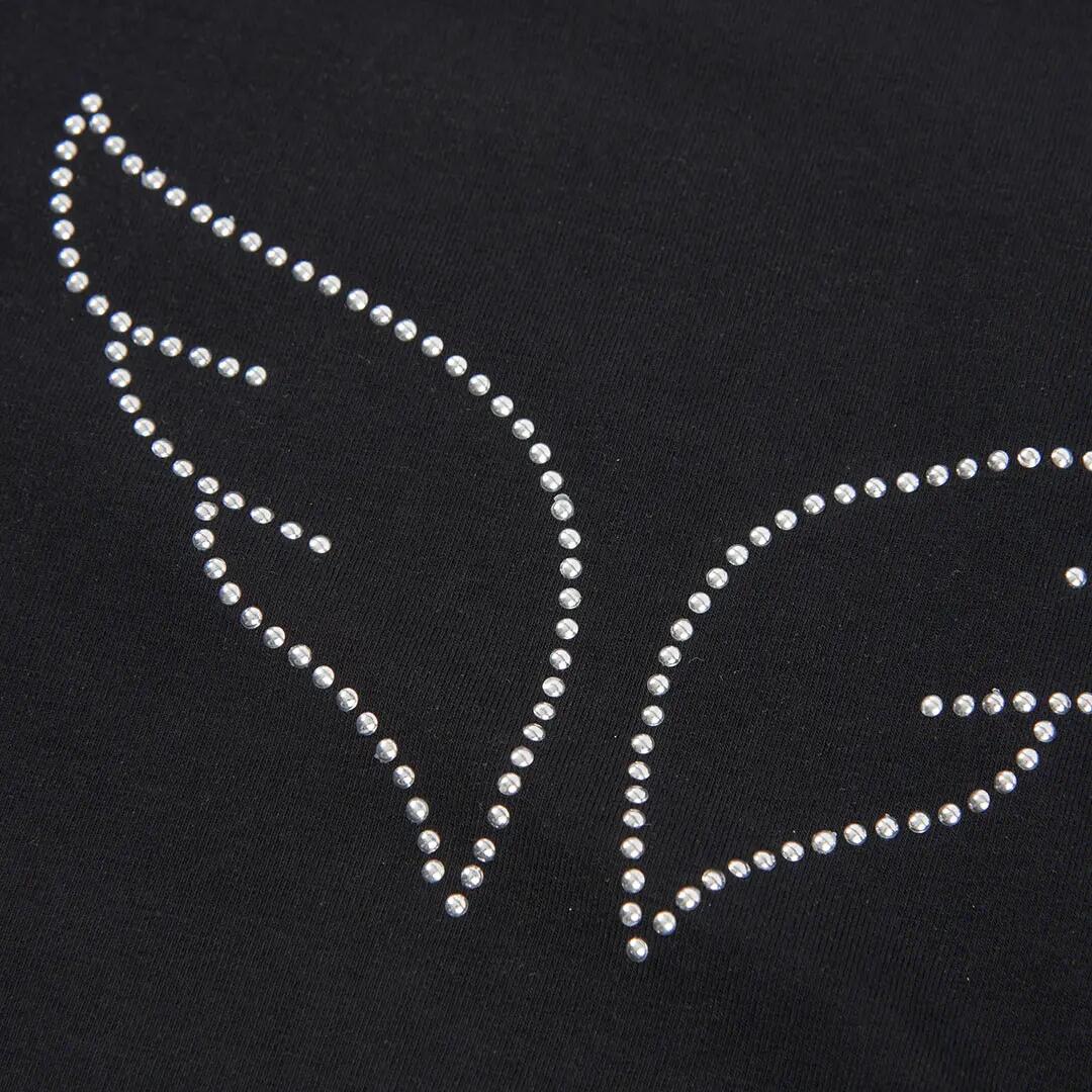 Camiseta punto niña negra con mensaje 4/4