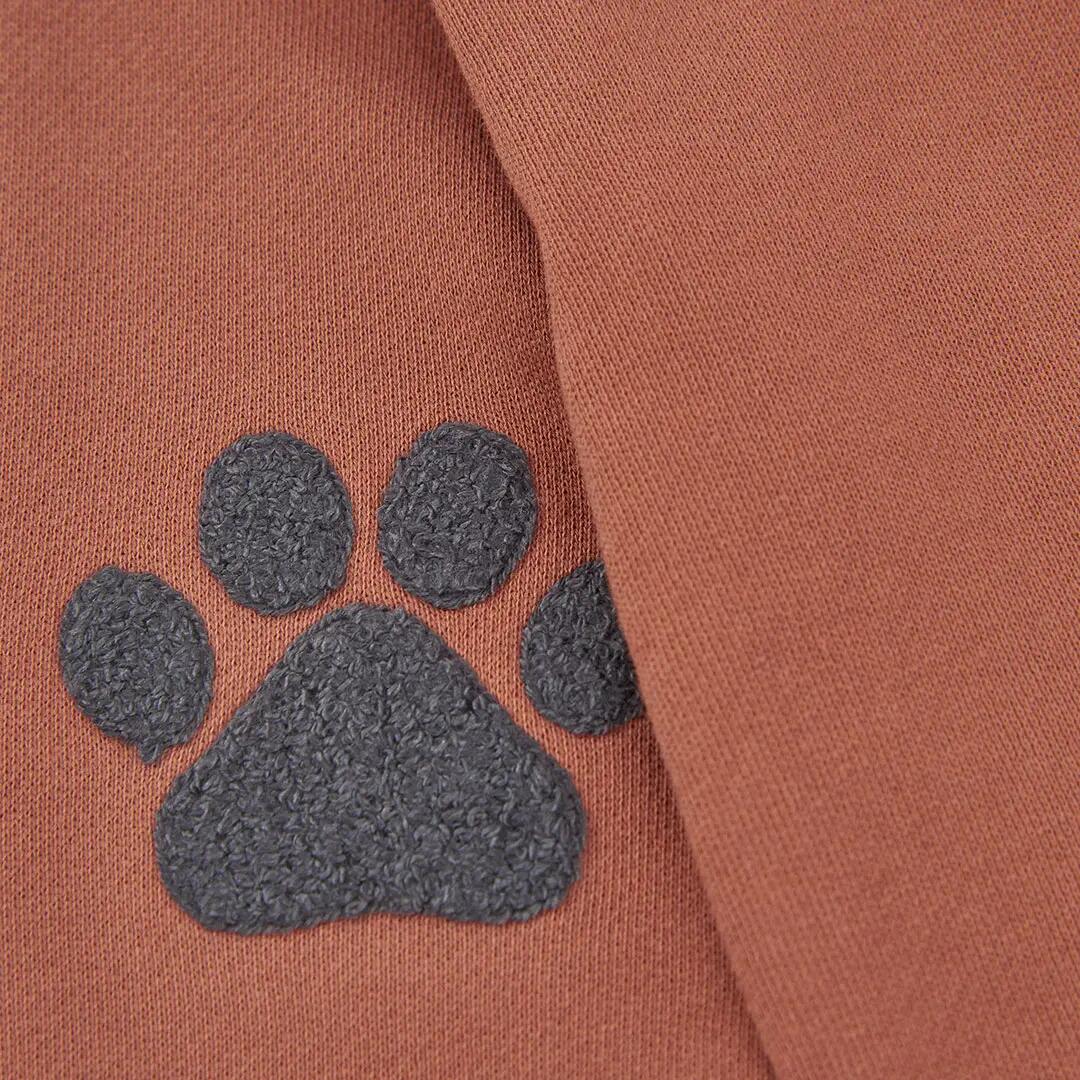 Sudadera felpa niño naranja estampado de oso 4/4