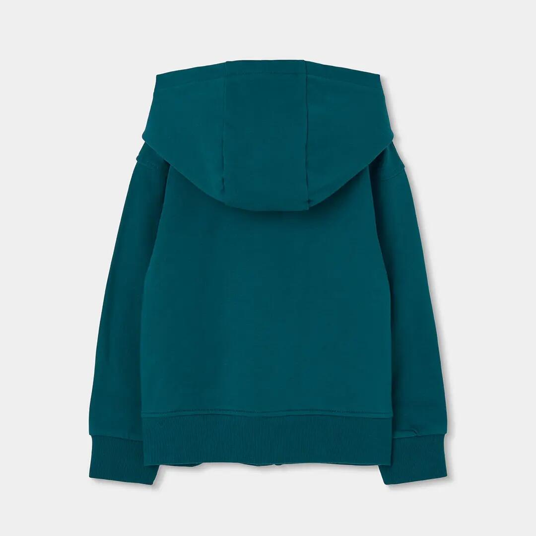 Chaqueta felpa niña verde con estrellas 2/4