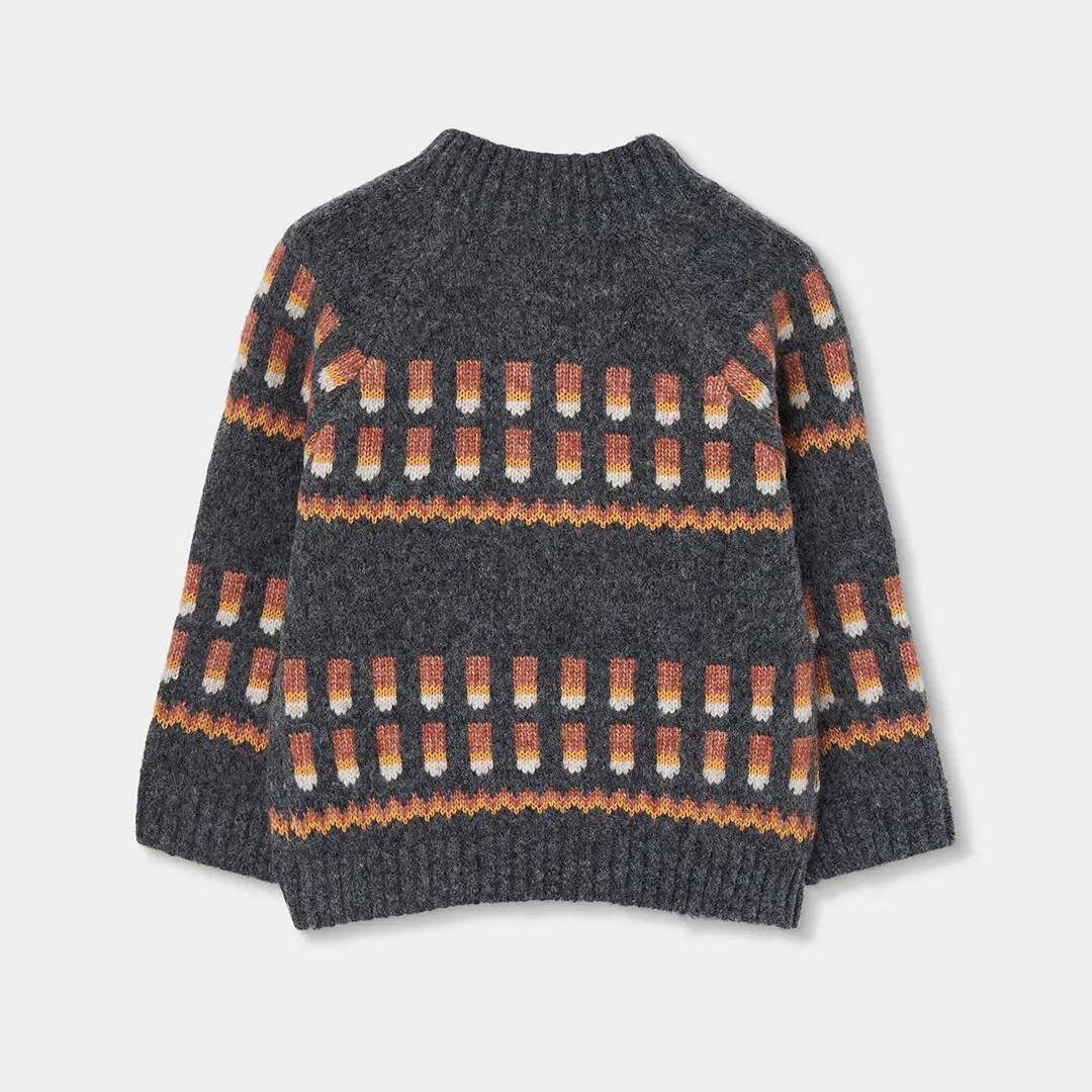 Jersey niño gris vigoré estampado geométrico 2/4