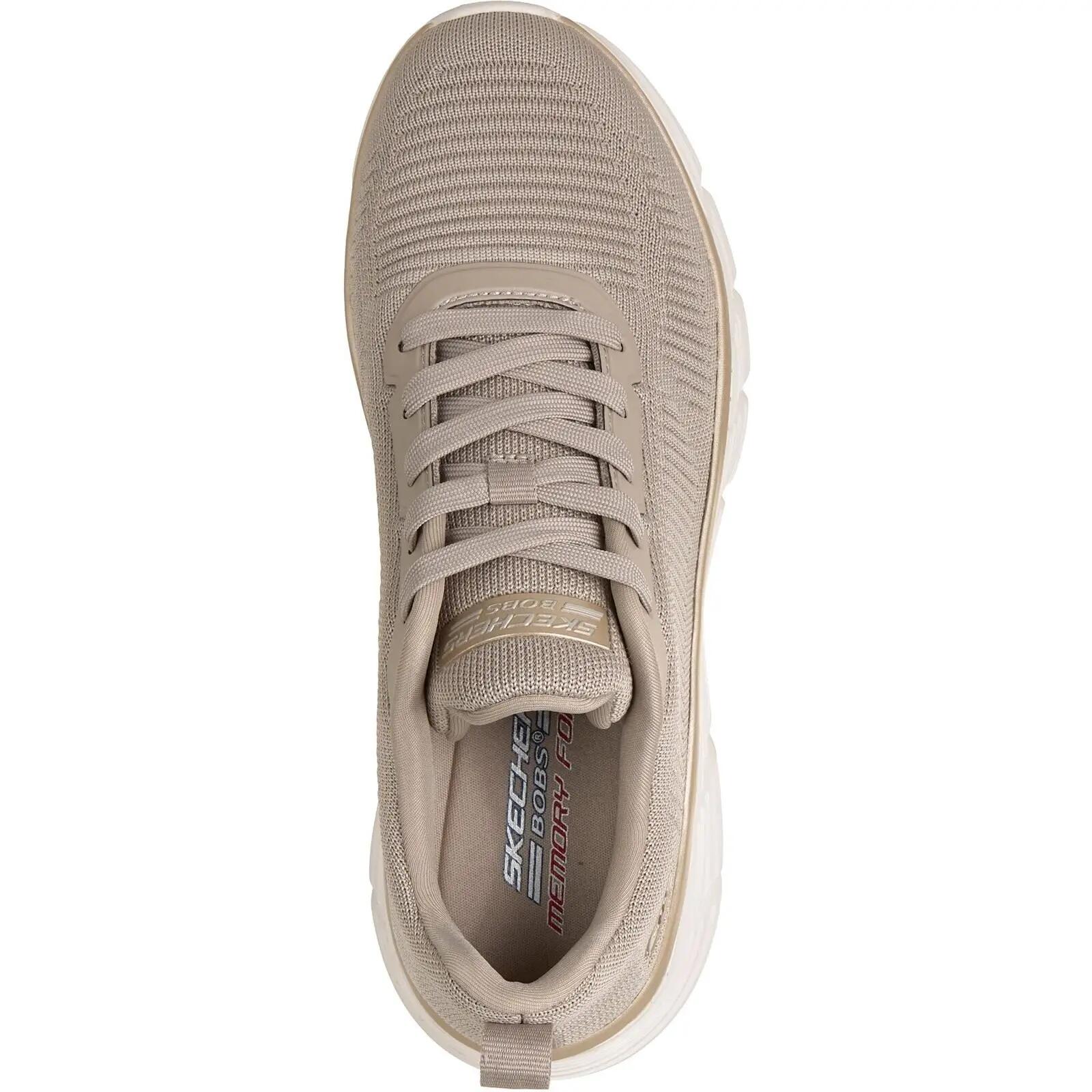 Skechers BOBS B Flex Hi Flying Hi Mujer Taupe Oro 117385-TPGD 3/7