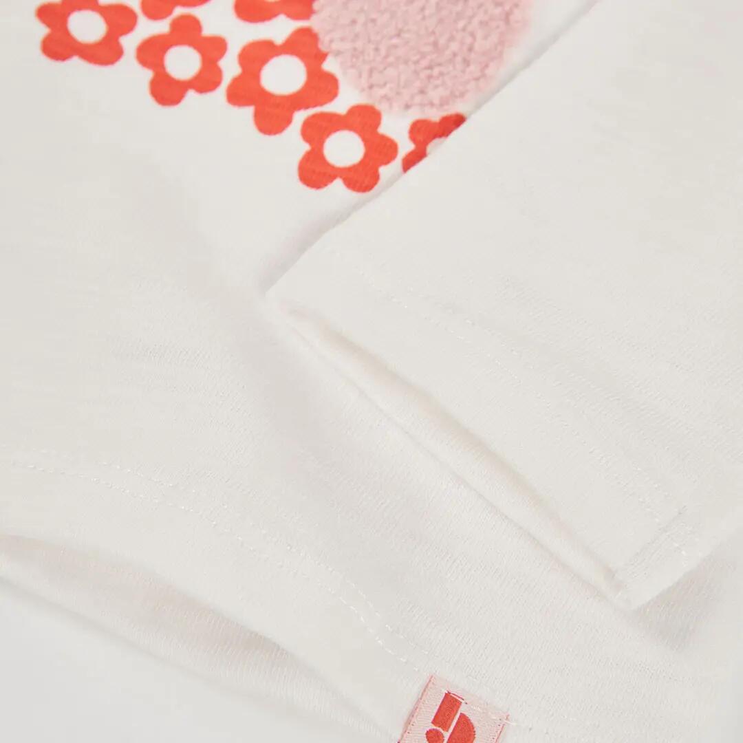 Camiseta niña blanca estampado flores 4/4