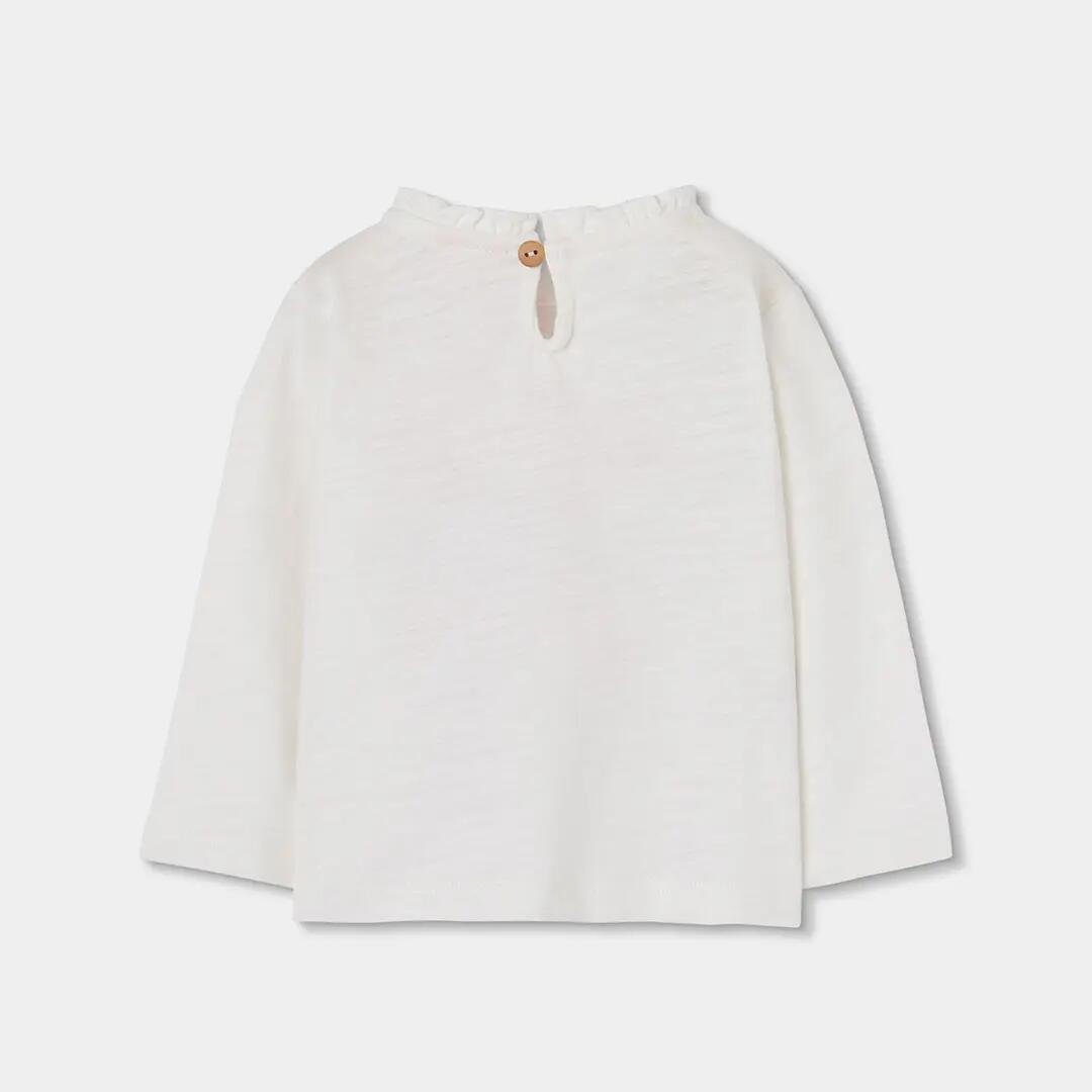 Camiseta niña blanca estampado flores 2/4