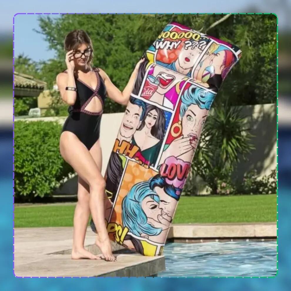 BESTWAY MATERAC DMUCHANY DO PŁYWANIA PLAŻOWY NA BASEN KOMIKS 183cm 6/7