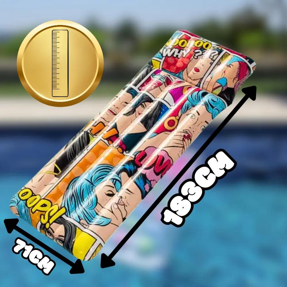 BESTWAY MATERAC DMUCHANY DO PŁYWANIA PLAŻOWY NA BASEN KOMIKS 183cm 4/7