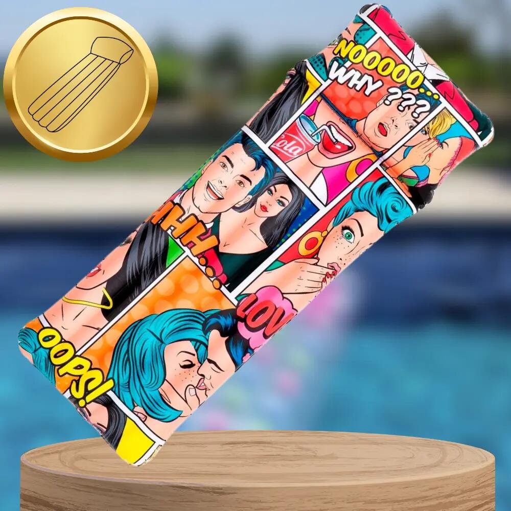 BESTWAY MATERAC DMUCHANY DO PŁYWANIA PLAŻOWY NA BASEN KOMIKS 183cm 2/7