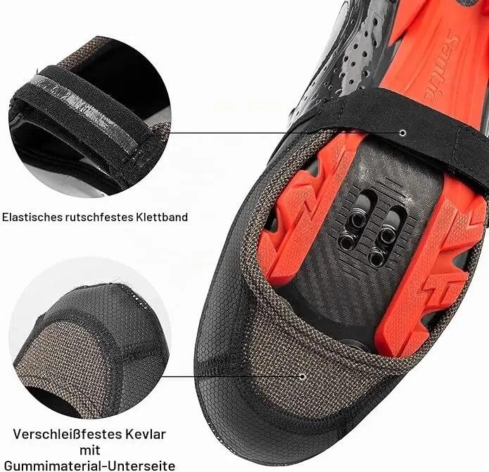 Fahrrad-Überschuhe wasserdicht winddicht mit Kevlar-Verstärkung 5/7