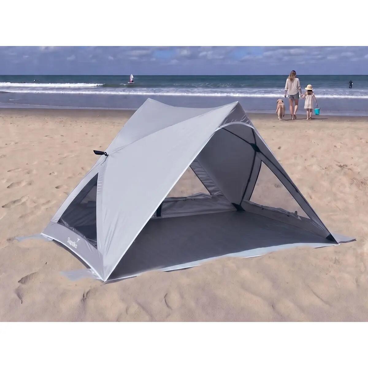 Tenda de praia ultraleve Selka Quick-Start - Proteção UV 80+ - Fundo cosido 5/15
