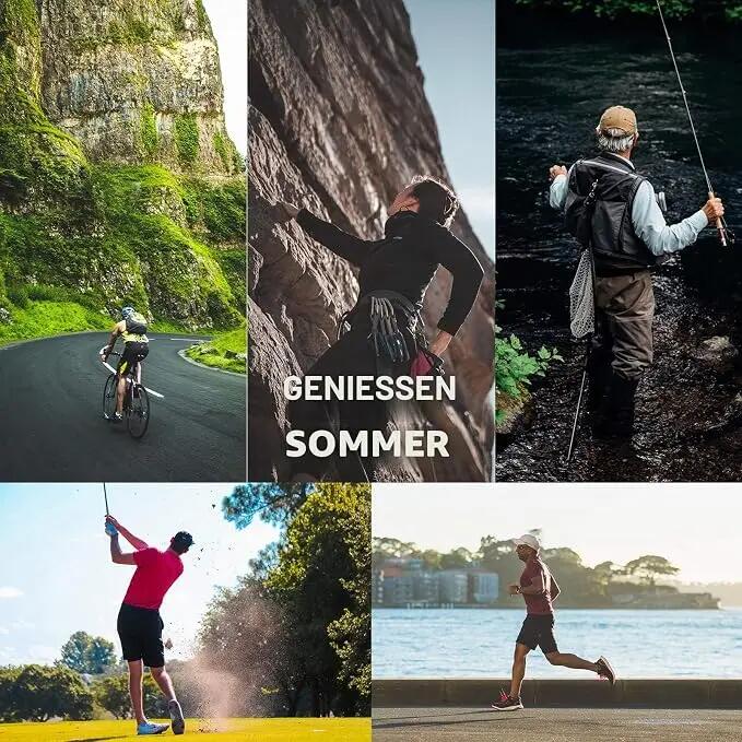 Multifunktions-Sturmhaube UPF 50+ atmungsaktiv – für Sommer Radsport & Motorrad 5/7