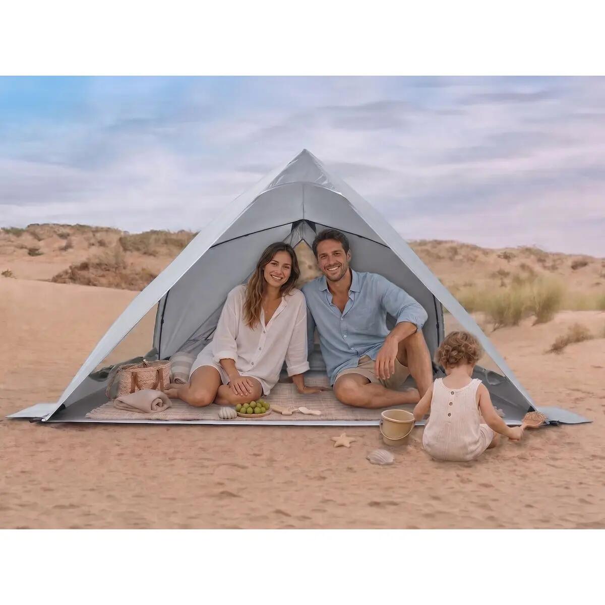 Tenda de praia ultraleve Selka Quick-Start - Proteção UV 80+ - Fundo cosido 3/15