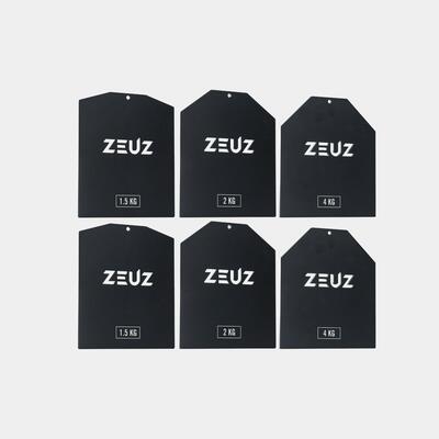 Zeuz gewichtsplaten voor gewichtsvest – 1,5 / 2 / 4 kg – set van 2 stuks