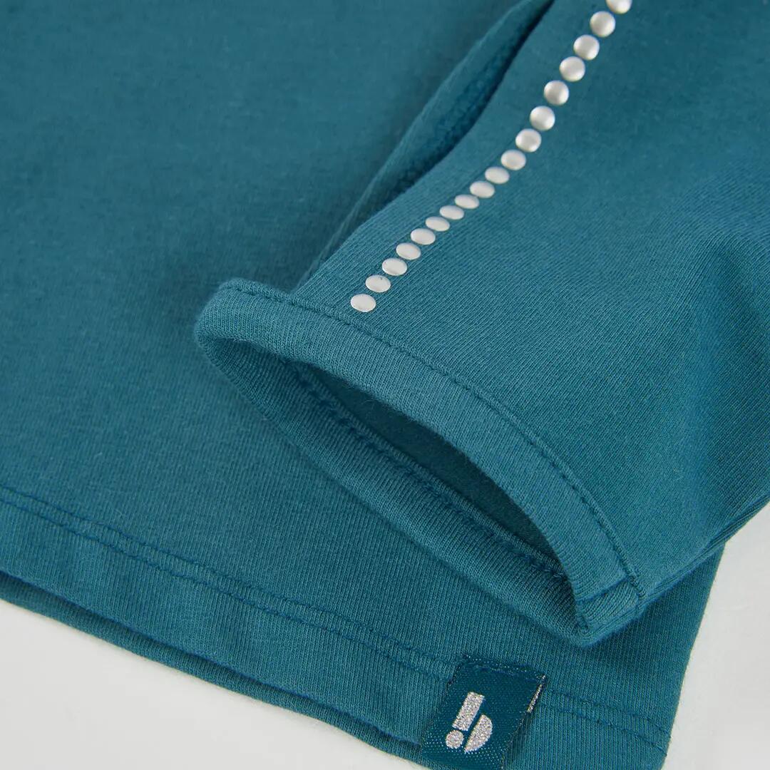Camiseta punto niña verde con estrella de strass 4/4