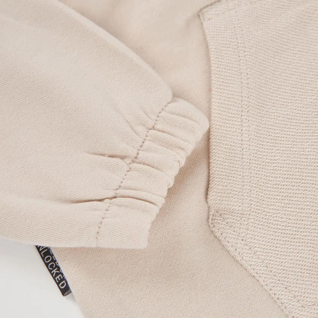 Sudadera felpa niño beige con capucha Freedom 4/4