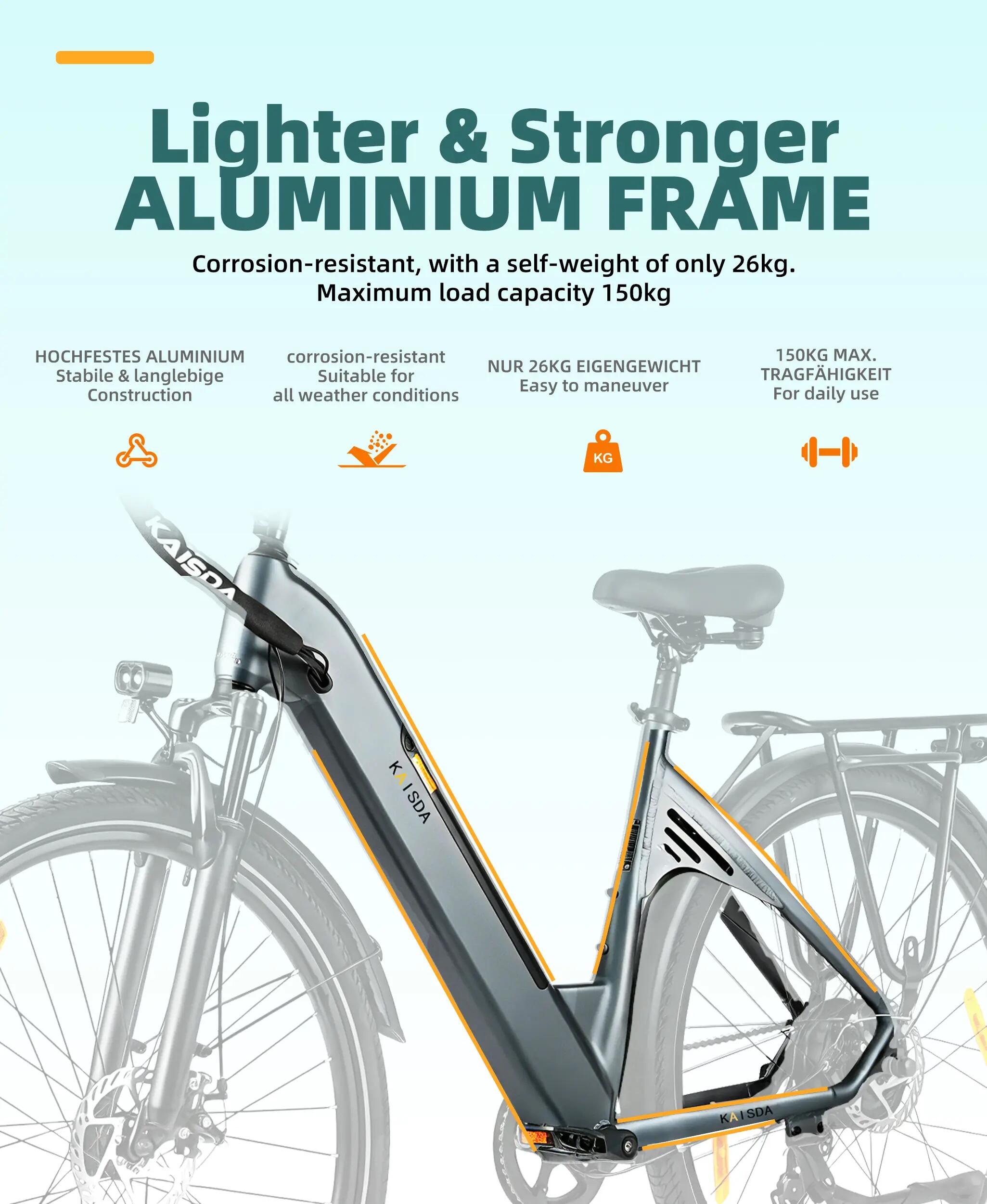 Bicicletta Elettrica K608 Motore 250W, Pneumatico 28", Batteria 36V 20Ah 7/11