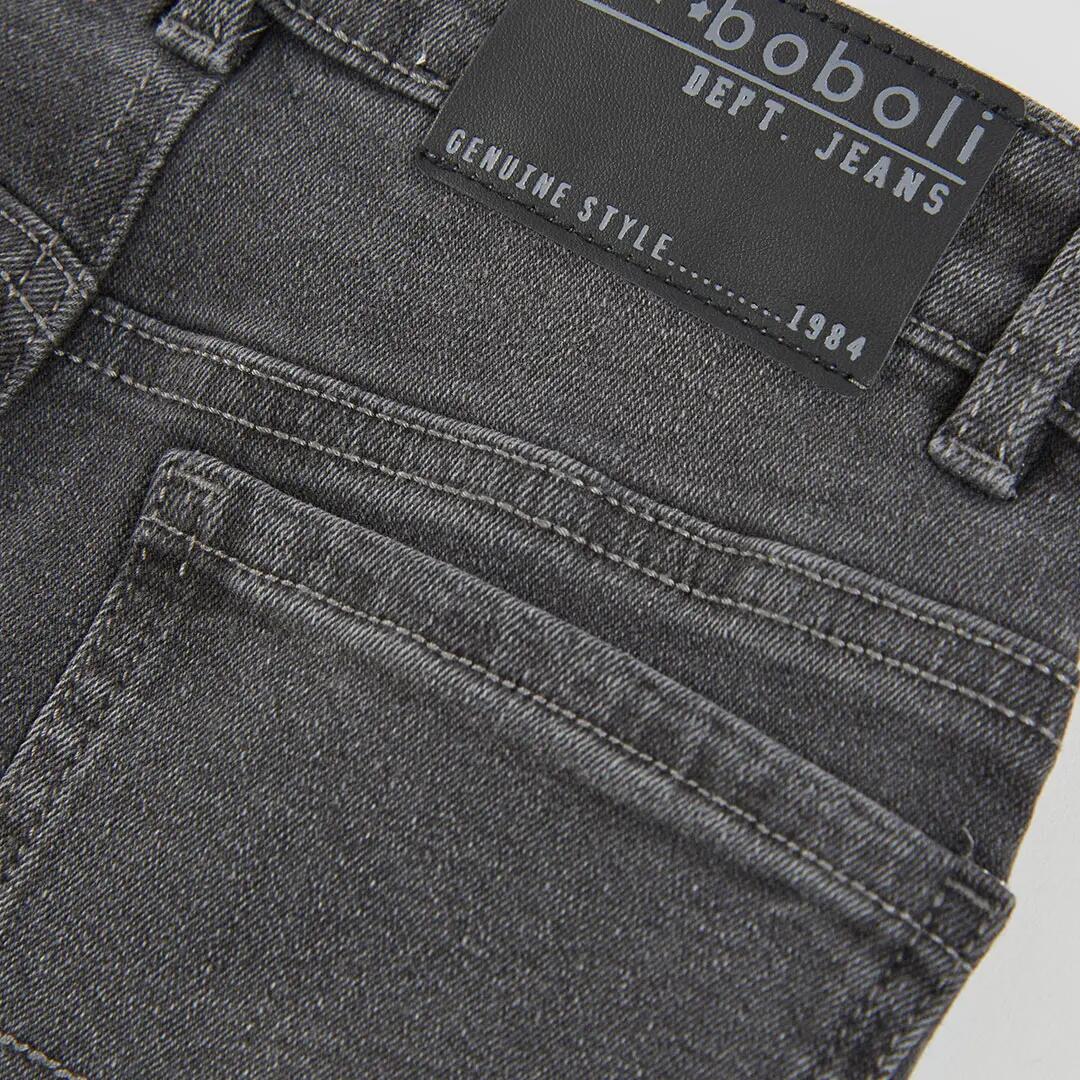 Pantalón denim elástico niño gris 4/4