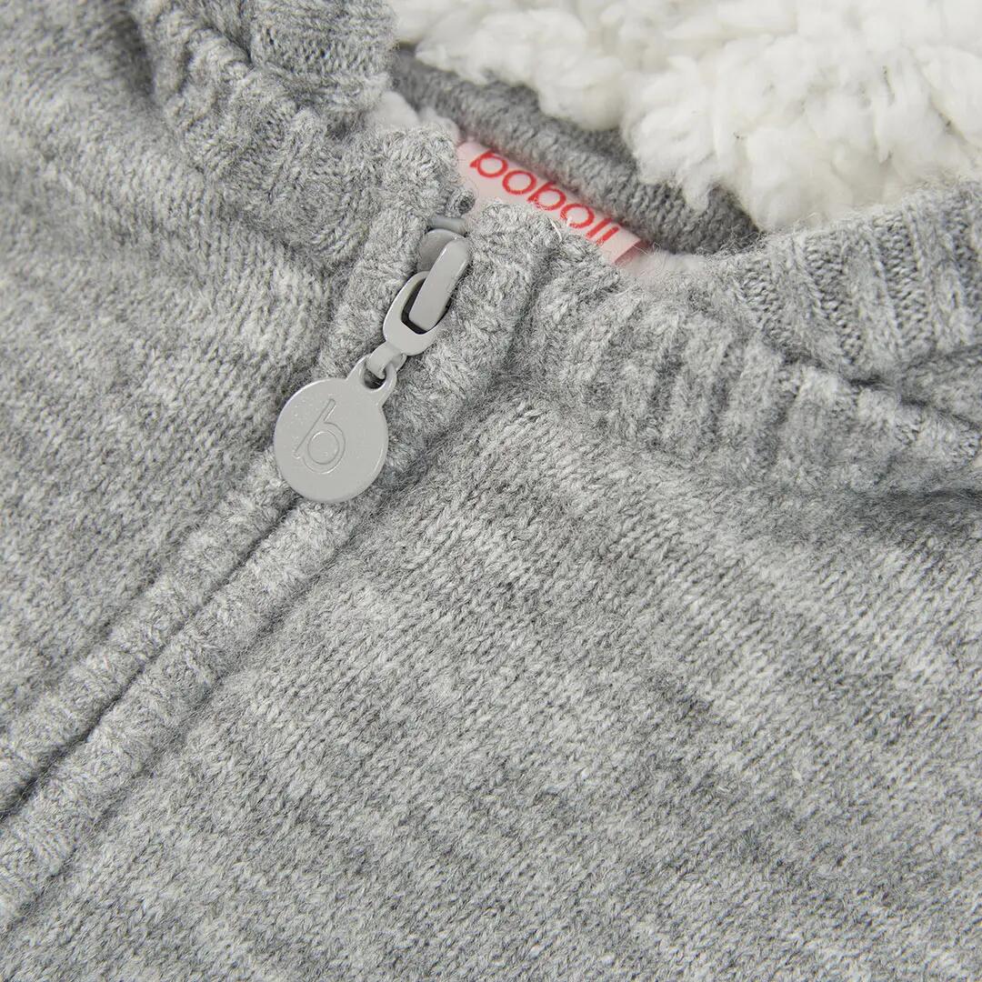 Chaqueta punto gris vigoré con capucha niño 3/4